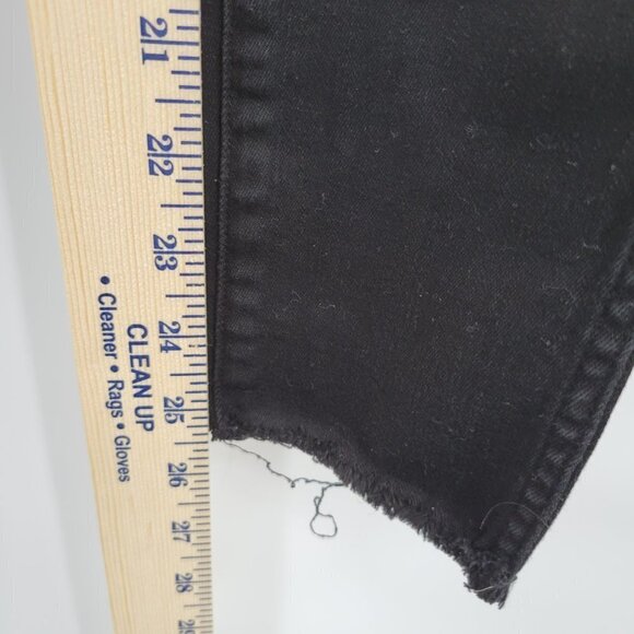 Madewell Women Black 10" High Rise Skinny Frayed Hem Jeans Size 24 - Picture 10 of 15